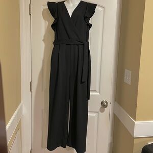 Marc New York Black Wide-Leg Jumpsuit with V-Neck